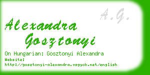 alexandra gosztonyi business card